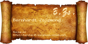 Bernhardt Zsigmond névjegykártya